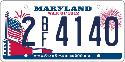 MD license plate 2BF4140
