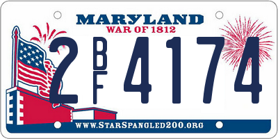 MD license plate 2BF4174
