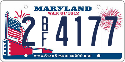 MD license plate 2BF4177