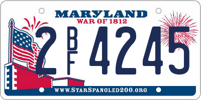 MD license plate 2BF4245