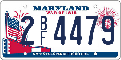 MD license plate 2BF4479