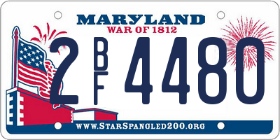 MD license plate 2BF4480
