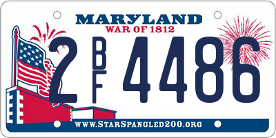 MD license plate 2BF4486