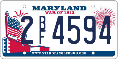 MD license plate 2BF4594