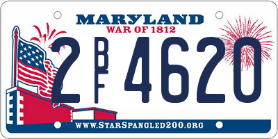 MD license plate 2BF4620