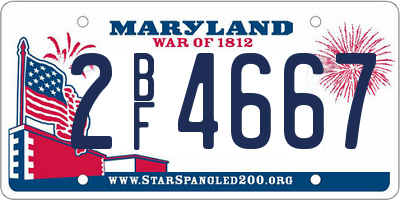 MD license plate 2BF4667