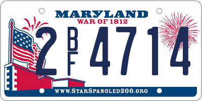 MD license plate 2BF4714