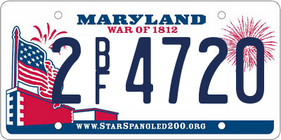 MD license plate 2BF4720