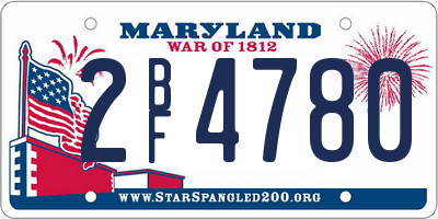 MD license plate 2BF4780