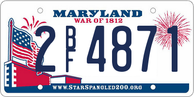 MD license plate 2BF4871