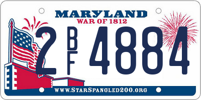 MD license plate 2BF4884