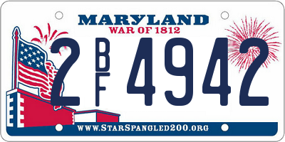 MD license plate 2BF4942