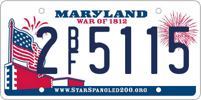 MD license plate 2BF5115