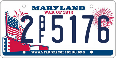 MD license plate 2BF5176