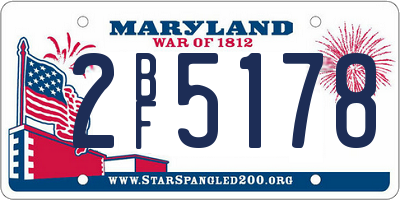 MD license plate 2BF5178