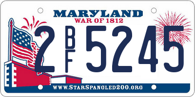 MD license plate 2BF5245