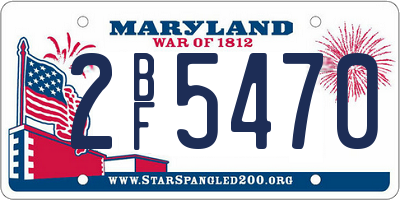 MD license plate 2BF5470