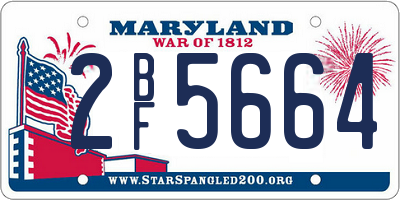 MD license plate 2BF5664