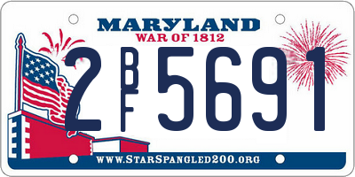 MD license plate 2BF5691