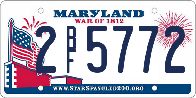 MD license plate 2BF5772