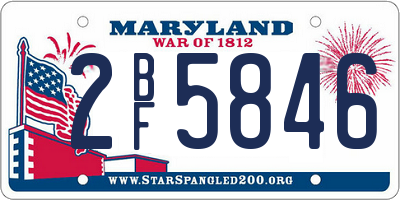MD license plate 2BF5846