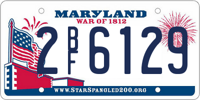 MD license plate 2BF6129