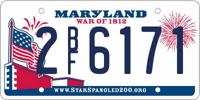 MD license plate 2BF6171