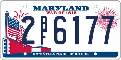 MD license plate 2BF6177