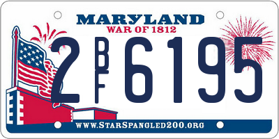 MD license plate 2BF6195