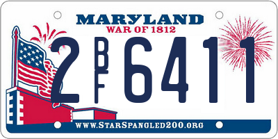 MD license plate 2BF6411