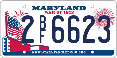 MD license plate 2BF6623