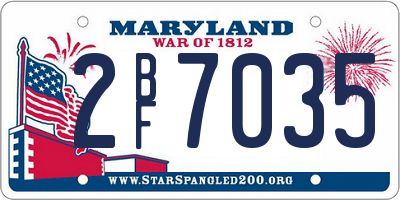 MD license plate 2BF7035