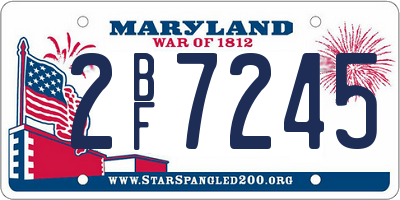MD license plate 2BF7245