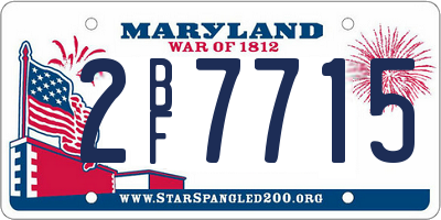 MD license plate 2BF7715
