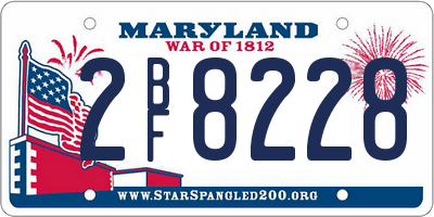 MD license plate 2BF8228