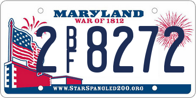 MD license plate 2BF8272