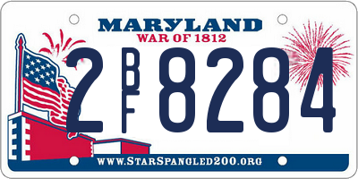 MD license plate 2BF8284