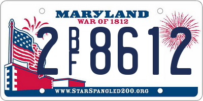 MD license plate 2BF8612