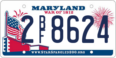 MD license plate 2BF8624