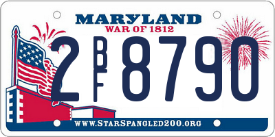 MD license plate 2BF8790
