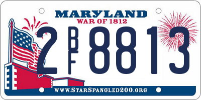 MD license plate 2BF8813