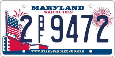 MD license plate 2BF9472