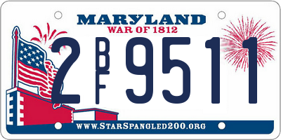 MD license plate 2BF9511