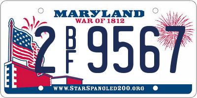 MD license plate 2BF9567