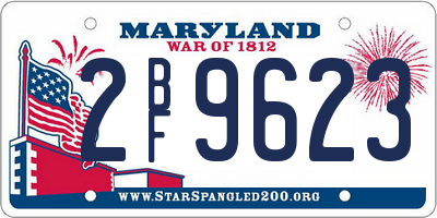 MD license plate 2BF9623