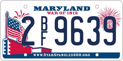 MD license plate 2BF9639