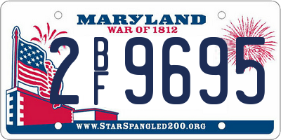 MD license plate 2BF9695