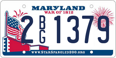 MD license plate 2BG1379