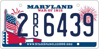 MD license plate 2BG6439