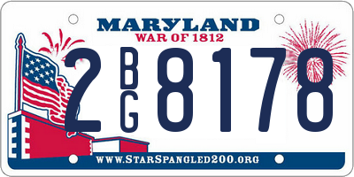 MD license plate 2BG8178